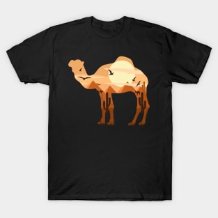 camel animal pyramids background T-Shirt